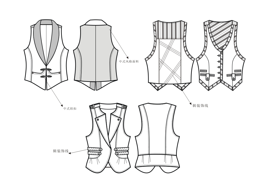设计白领<em>女士</em>的<em>马甲款式</em>